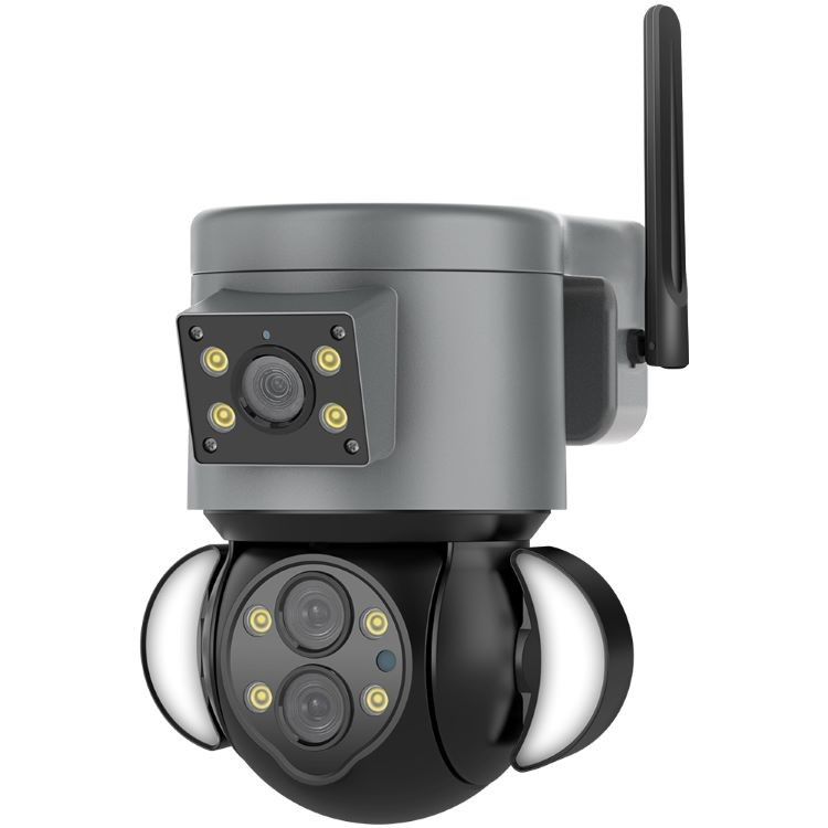 Caméra de sécurité Wifi à triple objectif HD 8MP de vision nocturne couleur étanchéité extérieure