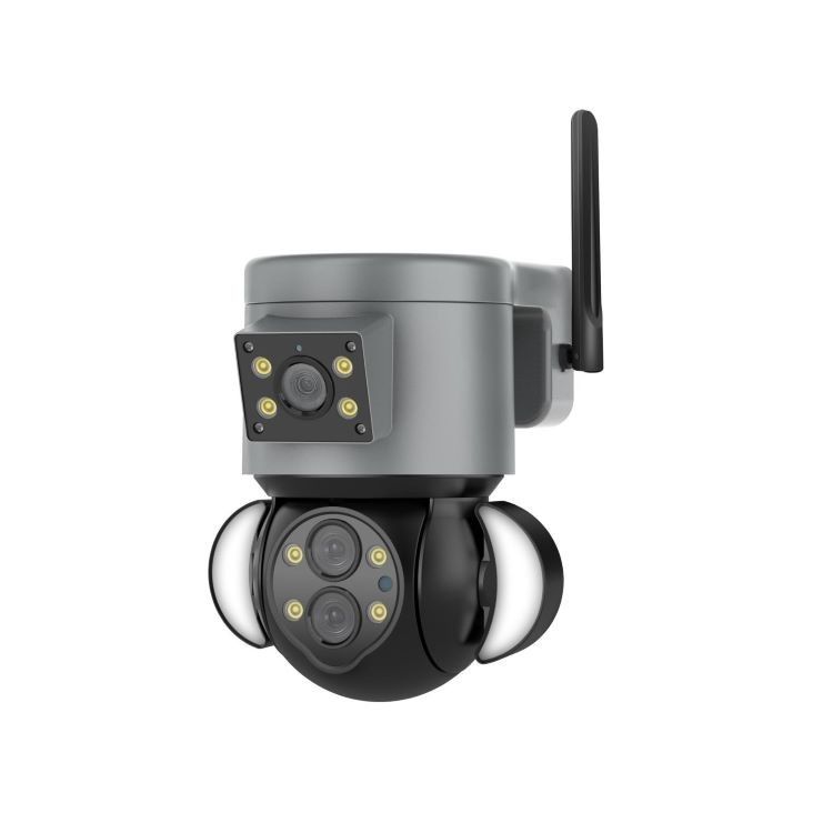 Caméra de vidéosurveillance sans fil IP65 à couleur complète PTZ